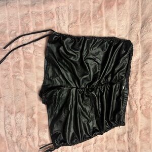 Leather shorts